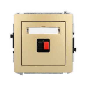 Mechanizm gniazda głośnikowego pojedynczego Karlik DECO złoty 29DGG-1