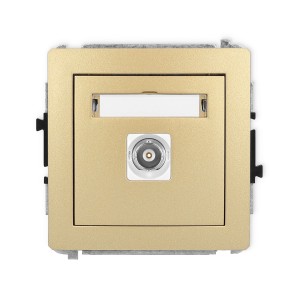 Mechanizm gniazda pojedynczego BNC Karlik DECO złoty 29DGBNC-1