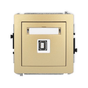 Mechanizm gniazda pojedynczego USB A-B 2.0 Karlik DECO złoty 29DGUSB-3
