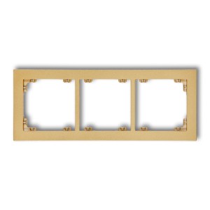 Ramka uniwersalna potrójna z tworzywa Karlik DECO złoty 29DR-3