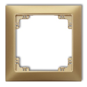 Ramka uniwersalna pojedyncza z tworzywa DECO Soft Karlik DECO złoty 29DRSO-1