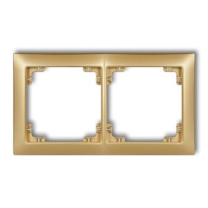 Ramka uniwersalna podwójna z tworzywa DECO Soft Karlik DECO złoty 29DRSO-2