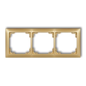 Ramka uniwersalna potrójna z tworzywa DECO Soft Karlik DECO złoty 29DRSO-3