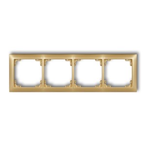 Ramka uniwersalna poczwórna z tworzywa DECO Soft Karlik DECO złoty 29DRSO-4