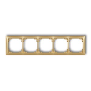 Ramka uniwersalna pięciokrotna z tworzywa DECO Soft Karlik DECO złoty 29DRSO-5