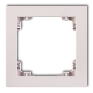 Ramka uniwersalna pojedyncza z tworzywa DECO Pastel Matt Karlik DECO pudrowy róż 40DR-1