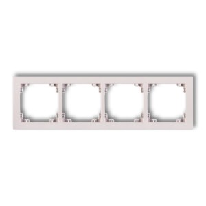 Ramka uniwersalna podczwórna z tworzywa DECO Pastel Matt Karlik DECO pudrowy róż 40DR-4