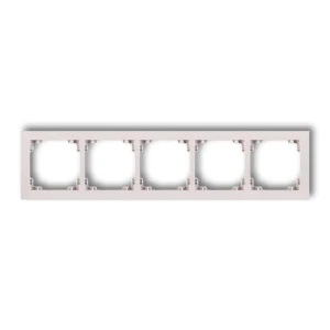 Ramka uniwersalna pięciokrotna z tworzywa DECO Pastel Matt Karlik DECO pudrowy róż 40DR-5