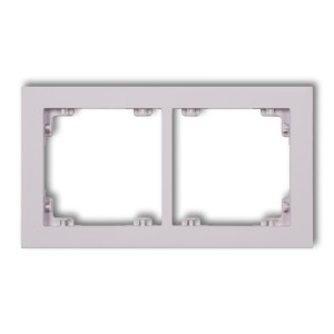 Ramka uniwerstalna podwójna z tworzywa DECO Pastel Matt Karlik DECO liliowy 41DR-2