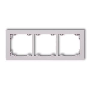 Ramka uniwersalna potrójna z tworzywa DECO Pastel Matt Karlik DECO liliowy 41DR-3