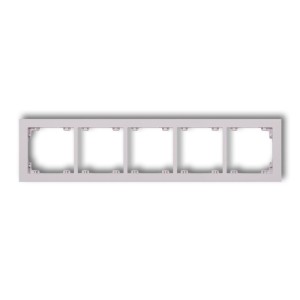 Ramka uniwersalna pięciokrotna z tworzywa DECO Pastel Matt Karlik DECO liliowy 41DR-5
