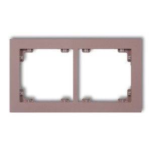 Ramka uniwerstalna podwójna z tworzywa DECO Pastel Matt Karlik DECO lawendowy 42DR-2
