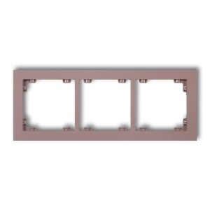 Ramka uniwersalna potrójna z tworzywa DECO Pastel Matt Karlik DECO lawendowy 42DR-3