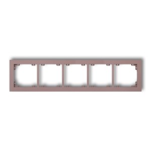 Ramka uniwersalna pięciokrotna z tworzywa DECO Pastel Matt Karlik DECO lawendowy 42DR-5