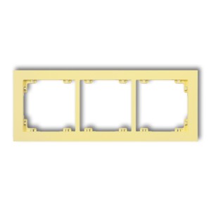Ramka uniwersalna potrójna z tworzywa DECO Pastel Matt Karlik DECO kanarkowy 43DR-3