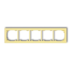 Ramka uniwersalna pięciokrotna z tworzywa DECO Pastel Matt Karlik DECO kanarkowy 43DR-5