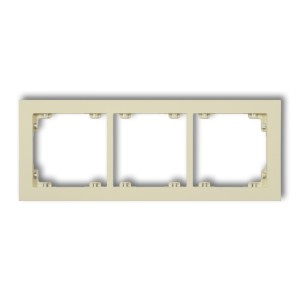 Ramka uniwersalna potrójna z tworzywa DECO Pastel Matt Karlik DECO orzech ziemny 44DR-3