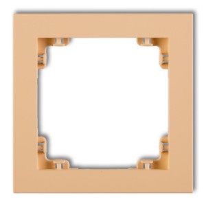 Ramka uniwersalna pojedyncza z tworzywa DECO Pastel Matt Karlik DECO brzoskwiniowy 45DR-1