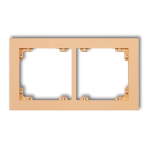 Ramka uniwerstalna podwójna z tworzywa DECO Pastel Matt Karlik DECO brzoskwiniowy 45DR-2