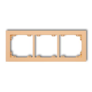 Ramka uniwersalna potrójna z tworzywa DECO Pastel Matt Karlik DECO brzoskwiniowy 45DR-3