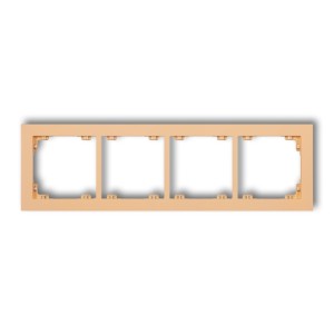 Ramka uniwersalna podczwórna z tworzywa DECO Pastel Matt Karlik DECO brzoskwiniowy 45DR-4