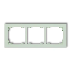 Ramka uniwersalna potrójna z tworzywa DECO Pastel Matt Karlik DECO miętowy 46DR-3