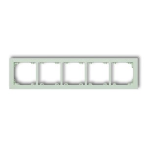 Ramka uniwersalna pięciokrotna z tworzywa DECO Pastel Matt Karlik DECO miętowy 46DR-5