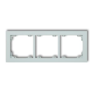 Ramka uniwersalna potrójna z tworzywa DECO Pastel Matt Karlik DECO lodowy błękit 47DR-3