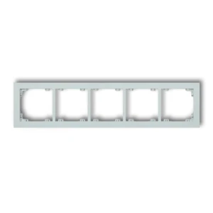 Ramka uniwersalna pięciokrotna z tworzywa DECO Pastel Matt Karlik DECO lodowy błękit 47DR-5