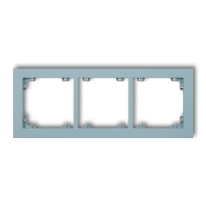 Ramka uniwersalna potrójna z tworzywa DECO Pastel Matt Karlik DECO lazurowy 48DR-3