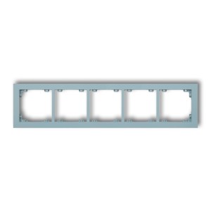 Ramka uniwersalna pięciokrotna z tworzywa DECO Pastel Matt Karlik DECO lazurowy 48DR-5