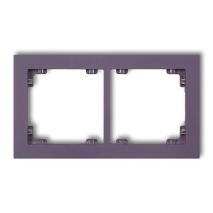 Ramka uniwerstalna podwójna z tworzywa DECO Pastel Matt Karlik DECO wrzosowy 50DR-2