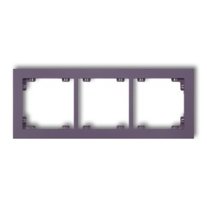 Ramka uniwersalna potrójna z tworzywa DECO Pastel Matt Karlik DECO wrzosowy 50DR-3