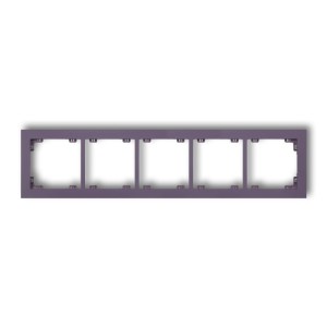 Ramka uniwersalna pięciokrotna z tworzywa DECO Pastel Matt Karlik DECO wrzosowy 50DR-5