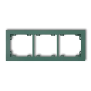 Ramka uniwersalna potrójna z tworzywa DECO Pastel Matt Karlik DECO szmaragdowy 51DR-3