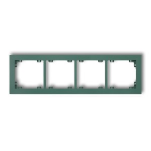 Ramka uniwersalna podczwórna z tworzywa DECO Pastel Matt Karlik DECO szmaragdowy 51DR-4