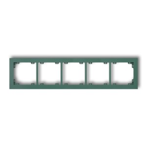 Ramka uniwersalna pięciokrotna z tworzywa DECO Pastel Matt Karlik DECO szmaragdowy 51DR-5