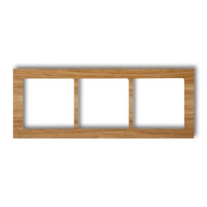Ramka uniwersalna potrójna - drewno (dąb) Karlik DECO dąb DRD-3F