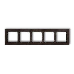Ramka uniwersalna pięciokrotna - efekt drewna (ramka wenge; spód czarny) Karlik DECO efekt wenge DRD-5G