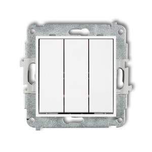 Mechanizm łącznika potrójnego Karlik ICON biały IWP-7