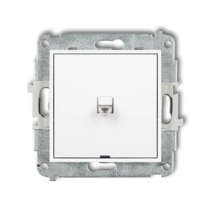 Mechanizm łącznika schodowego w stylu amerykańskim (jeden klawisz bez piktogramu) Karlik ICON biały IWPUS-3.1