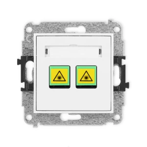 Mechanizm gniazda światłowodowego/optycznego podwójnego Karlik ICON biały IGOP-2