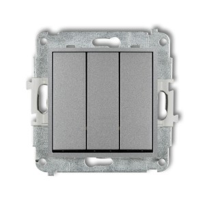 Mechanizm łącznika potrójnego Karlik ICON srebrny metalik 7IWP-7