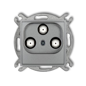 Mechanizm gniazda multimedialnego 3F DATA (Vectra) Karlik ICON srebrny metalik 7IGMV