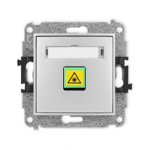 Mechanizm gniazda światłowodowego/optycznego pojedynczego Karlik ICON srebrny metalik 7IGOP-1