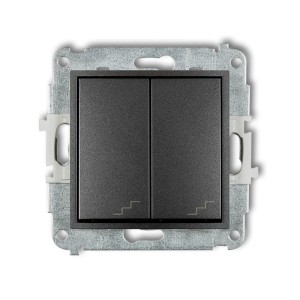 Mechanizm łącznika podwójnego schodowego Karlik ICON grafitowy 11IWP-33