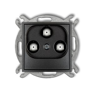 Mechanizm gniazda multimedialnego 3F DATA (Vectra) Karlik ICON grafitowy 11IGMV