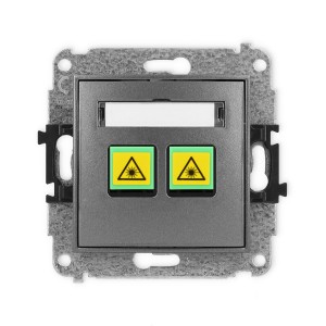 Mechanizm gniazda światłowodowego/optycznego podwójnego Karlik ICON grafitowy 11IGOP-2