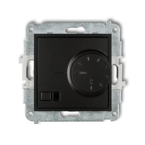 Mechanizm elektronicznego regulatora temperatury z czujnikiem powietrznym Karlik ICON czarny mat 12IRT-2