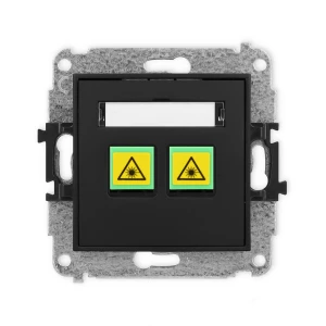 Mechanizm gniazda światłowodowego/optycznego podwójnego Karlik ICON czarny mat 12IGOP-2
